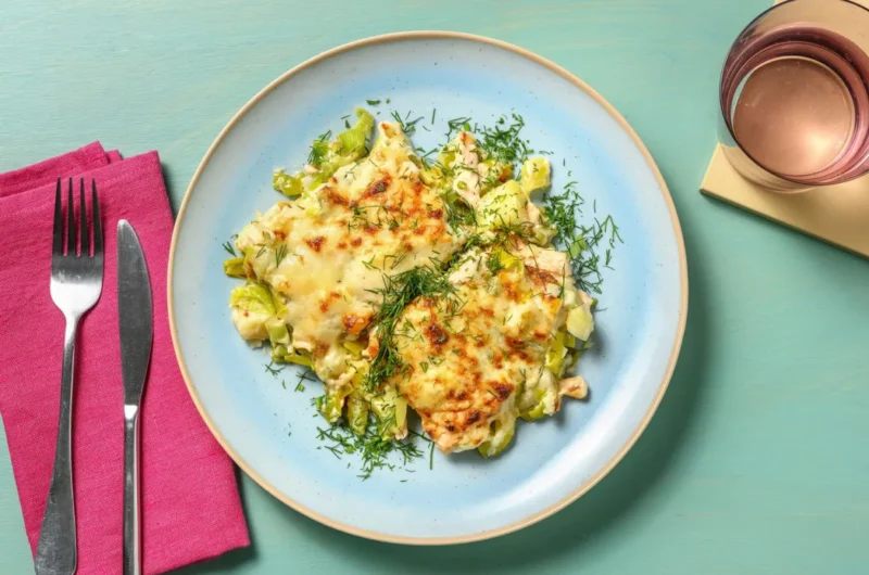 Gratin de pommes de terre et saumon fumé